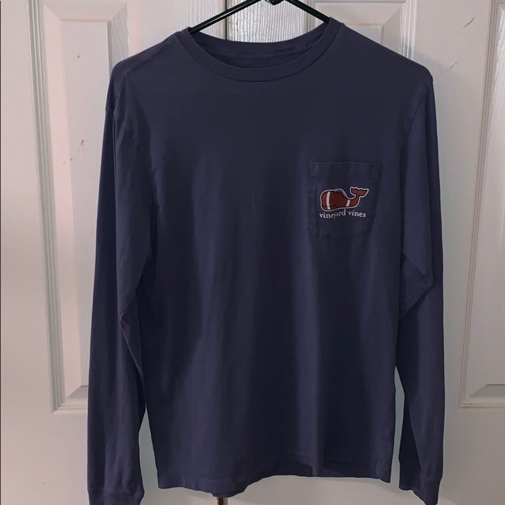 blue football vineyard vines long sleeve men’s xs
